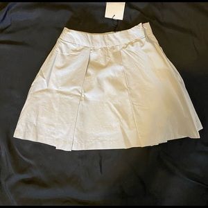 $59 NWT Juste Cle 104 4 4T Pleated Skirt Simple Full Gray Cotton Pleats Luxury